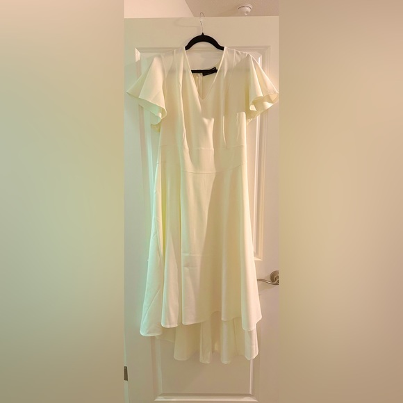 Lena V-Neck High-Low Midi Dress - Picture 2 of 4